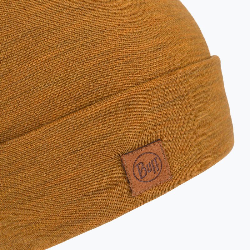 Czapka zimowa BUFF Heavyweight Merino Wool solid mustard 3