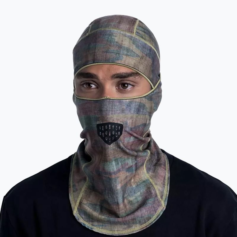 Kominiarka BUFF Thermonet Hinged moss green 5