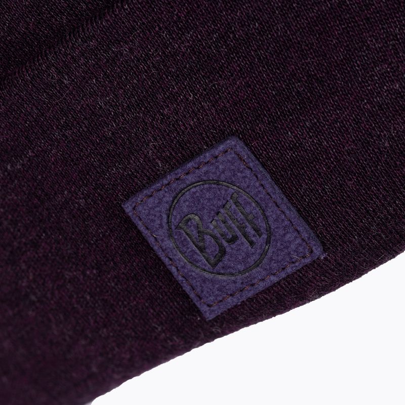 Czapka zimowa BUFF Heavyweight Merino Wool deep purple 3