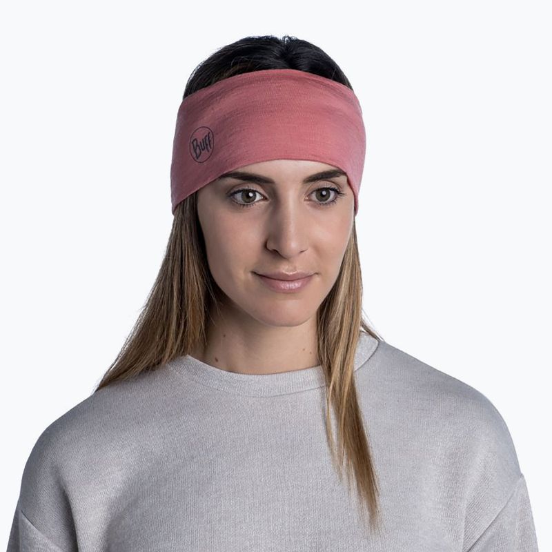 Opaska na głowę BUFF Midweight Merino Wool rosewood melange 5