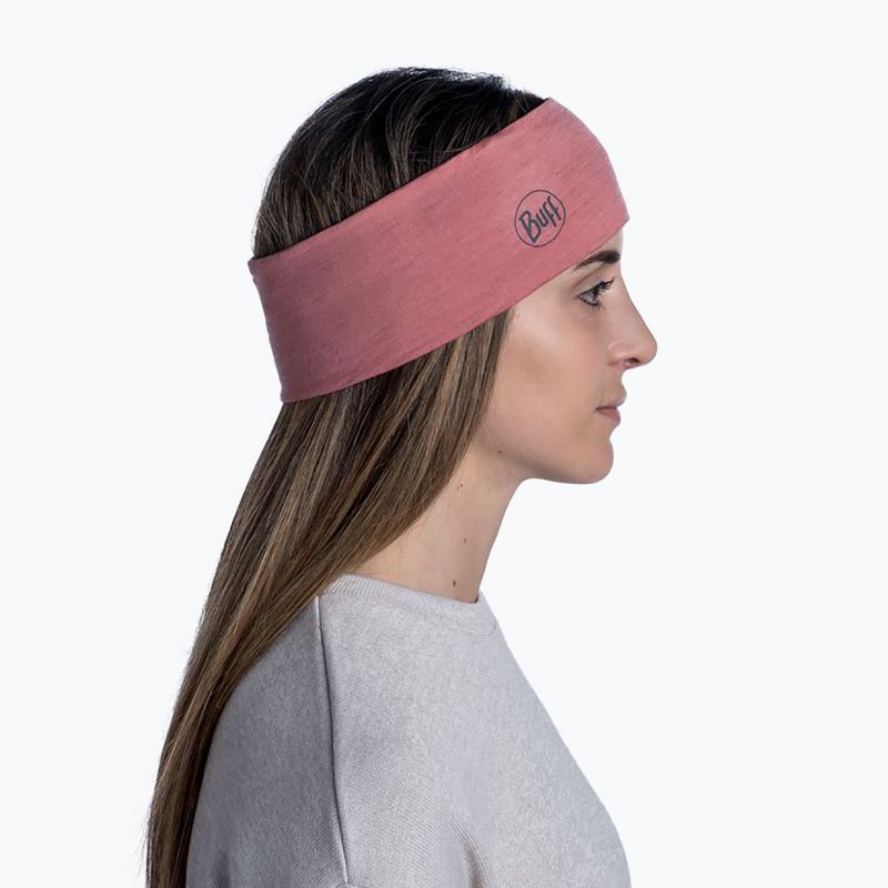Opaska na głowę BUFF Midweight Merino Wool rosewood melange 6