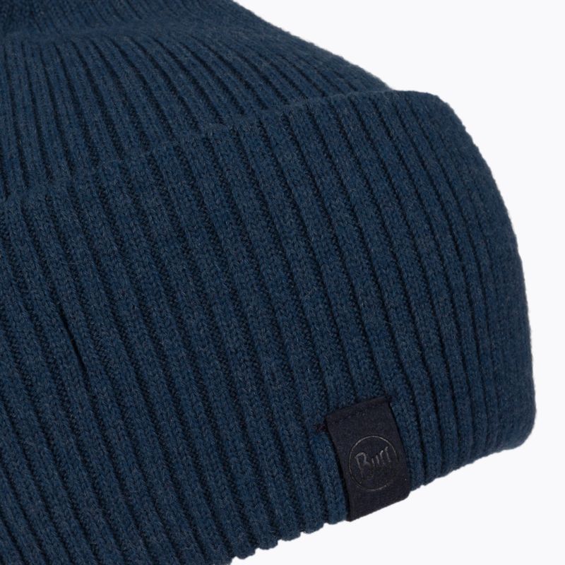 Czapka zimowa BUFF Merino Knitted Tim denim 3