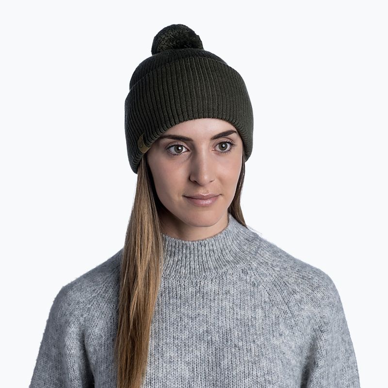Czapka zimowa BUFF Merino Knitted Tim forest 6