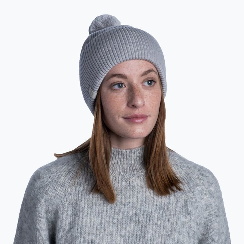 Czapka zimowa BUFF Merino Knitted Tim light grey 6
