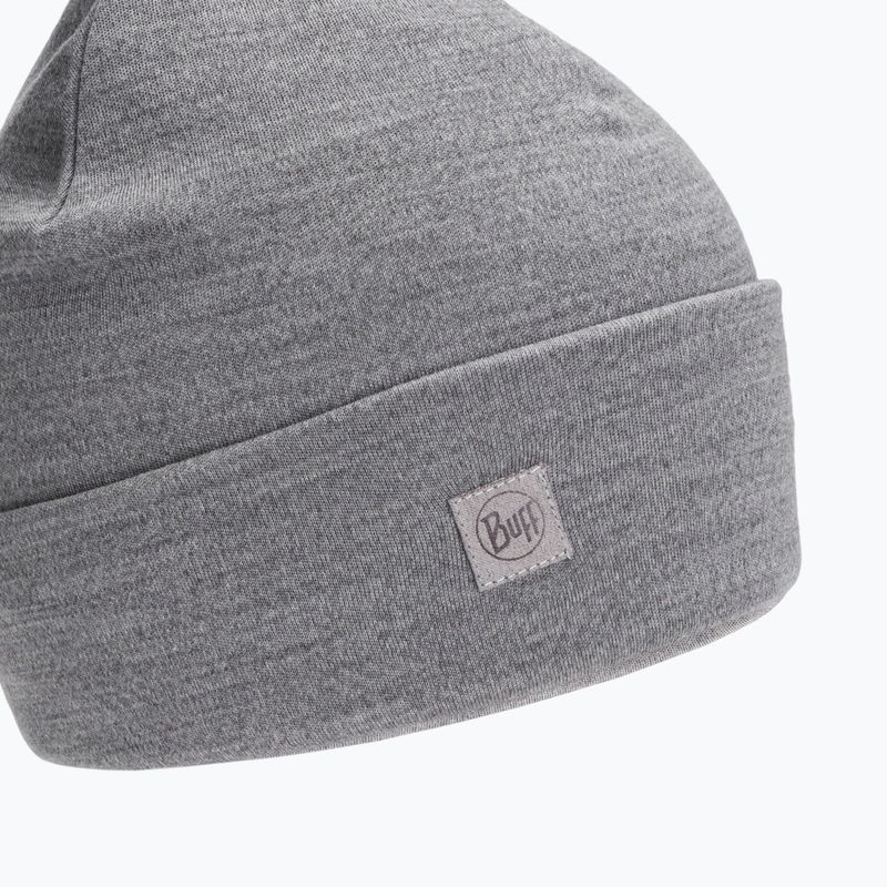 Czapka zimowa BUFF Heavyweight Merino Wool solid light grey 3