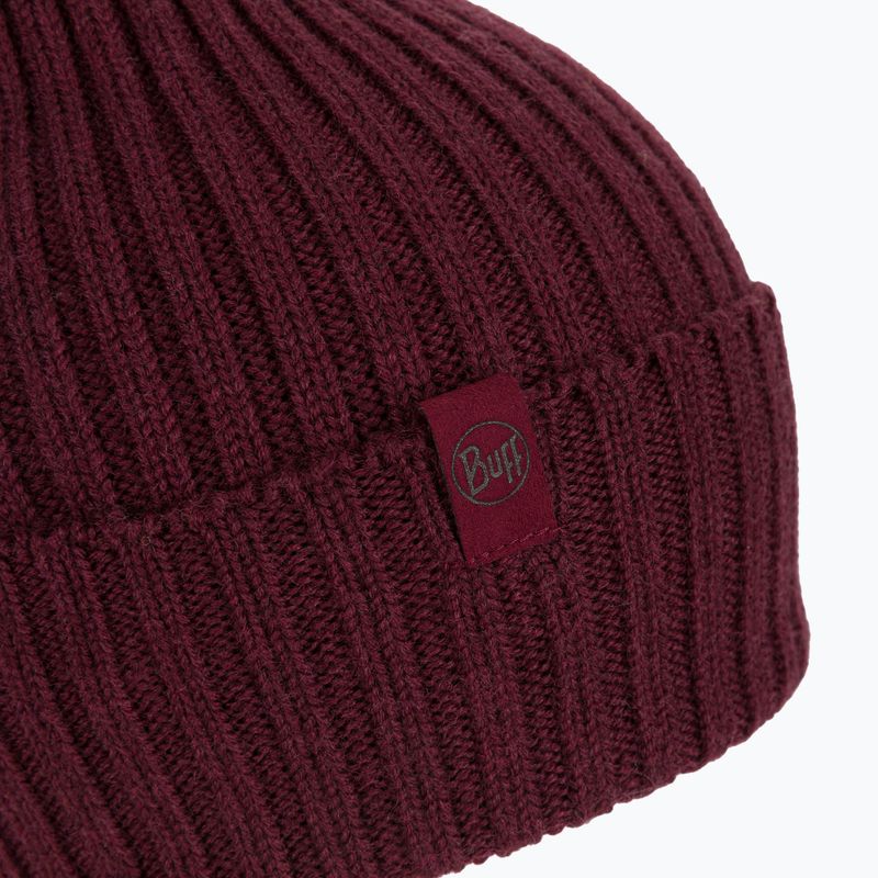 Czapka zimowa BUFF Knitted Norval maroon 3