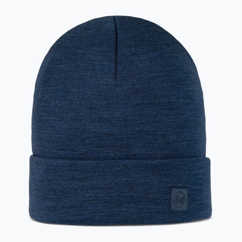 Czapka zimowa BUFF Heavyweight Merino Wool solid night blue