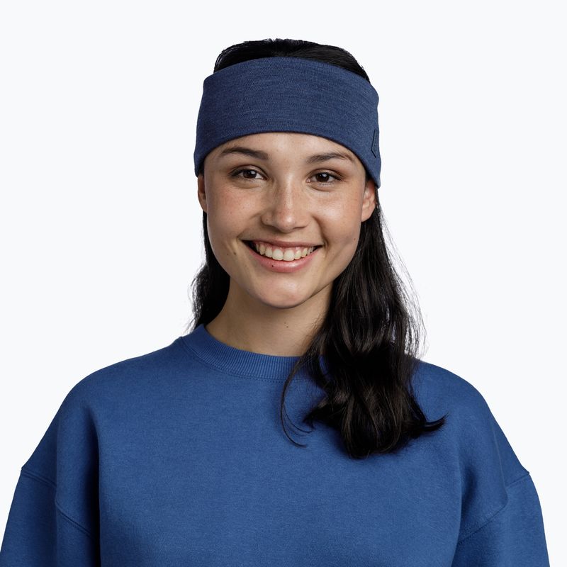 Opaska na głowę BUFF Merino Wide dark blue 2