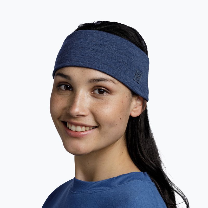 Opaska na głowę BUFF Merino Wide dark blue 3