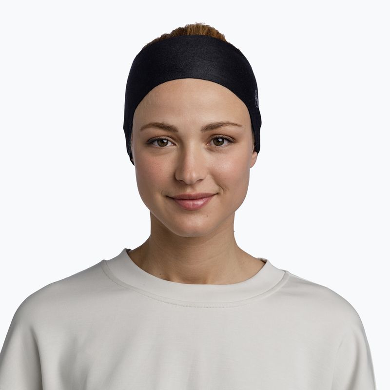 Opaska na głowę BUFF Thermonet solid black 2