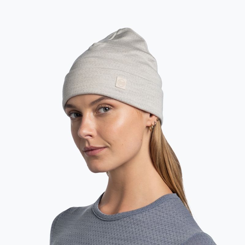 Czapka zimowa BUFF Heavyweight Merino Wool solid cloud 3