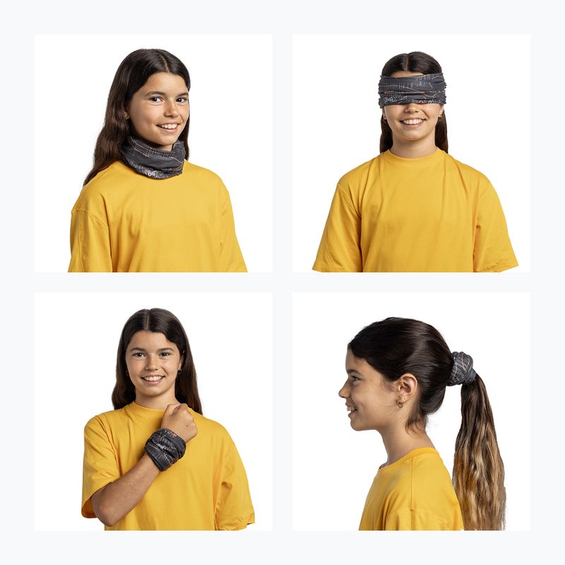 Chusta wielofunkcyjna dziecięca BUFF Coolnet UV suber graphite 5