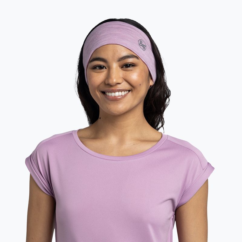 Opaska na głowę BUFF Lightweight Merino Wool pansy 3