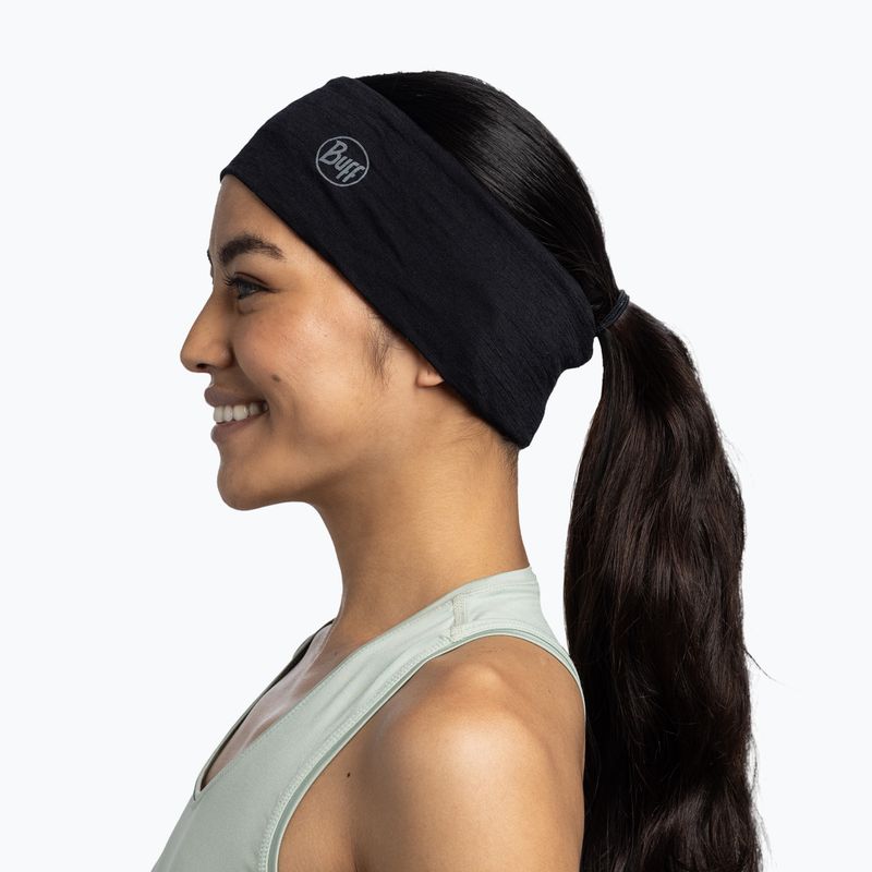 Opaska na głowę BUFF Lightweight Merino Wool black 2