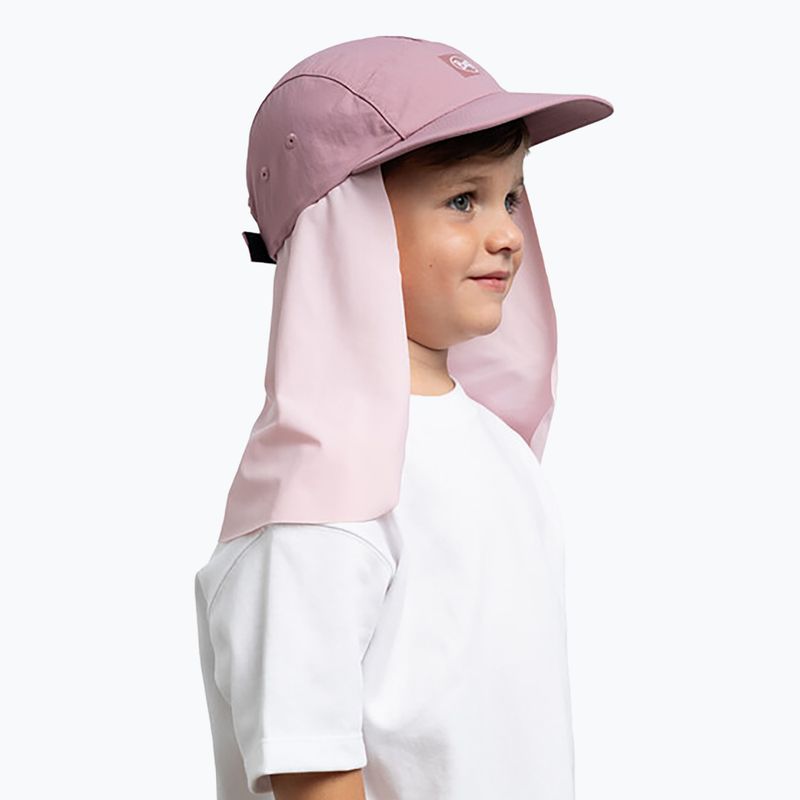 Czapka z daszkiem dziecięca BUFF Desert Kids Solid orchid 3