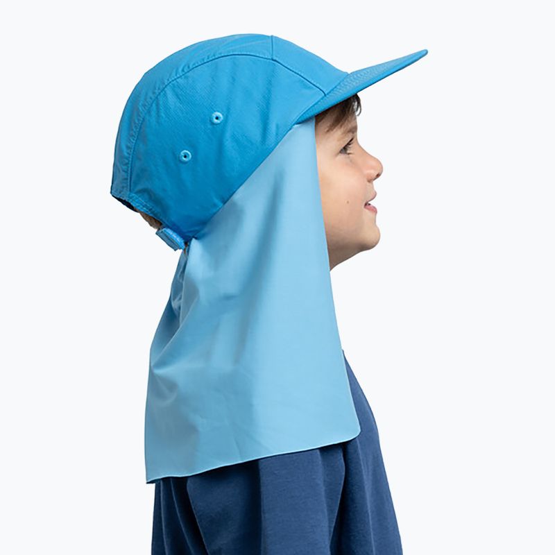 Czapka z daszkiem dziecięca BUFF Desert Kids Solid azure 3