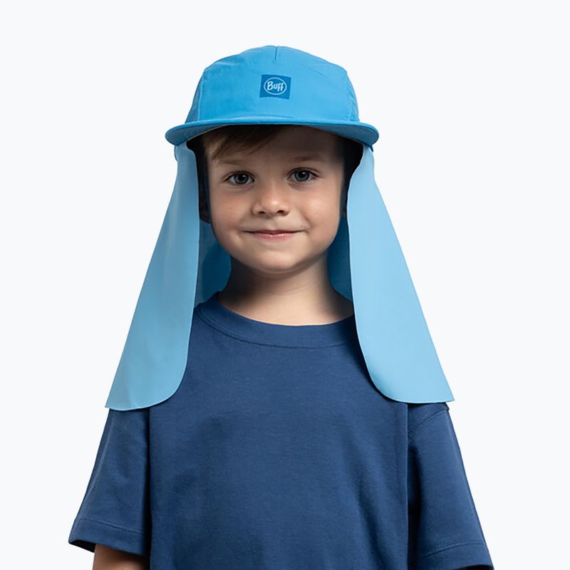 Czapka z daszkiem dziecięca BUFF Desert Kids Solid azure 4