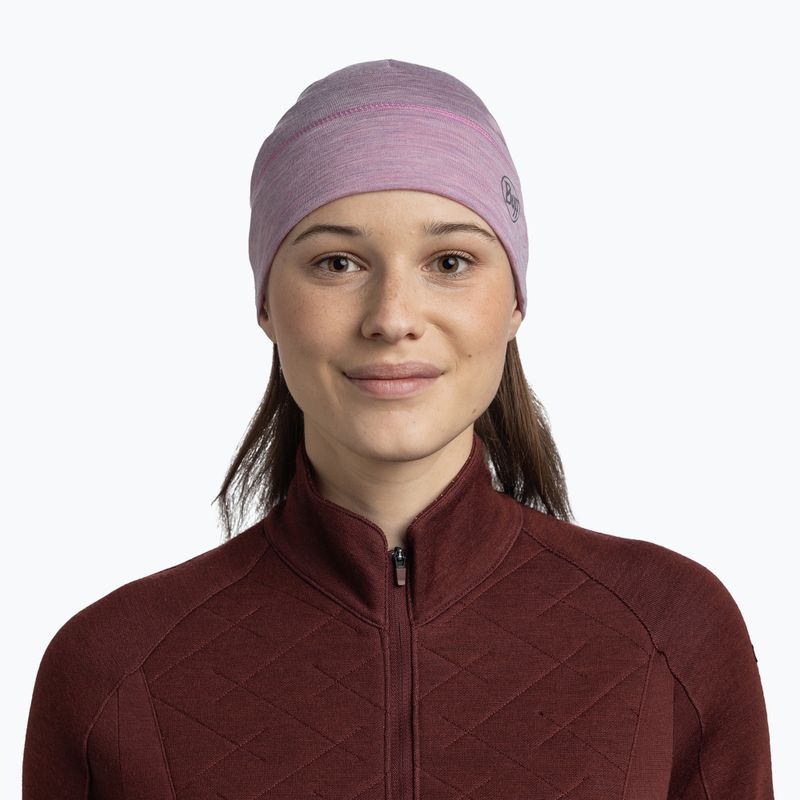 Czapka zimowa BUFF Lightweight Merino Wool solid pansy 3