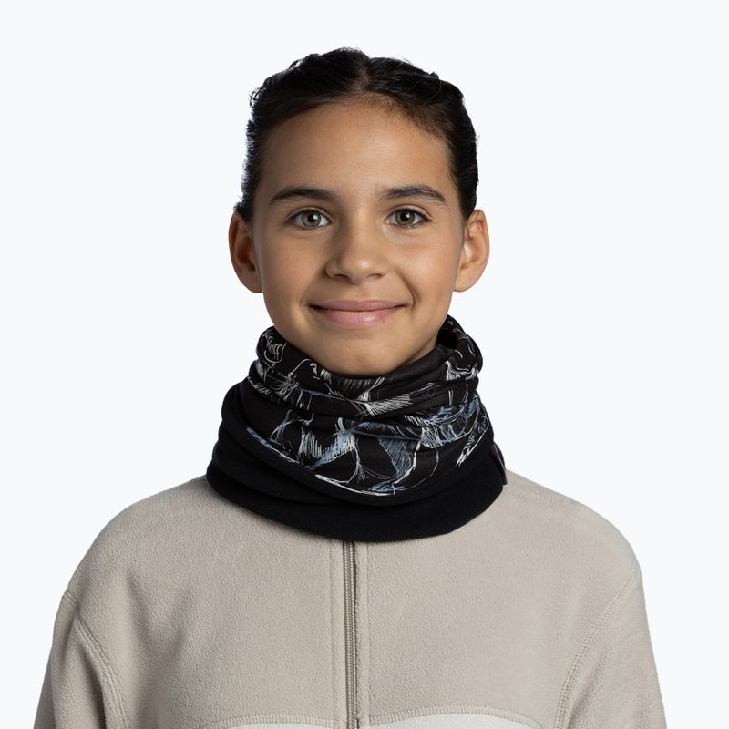 Chusta wielofunkcyjna dziecięca BUFF Polar bargy black 3