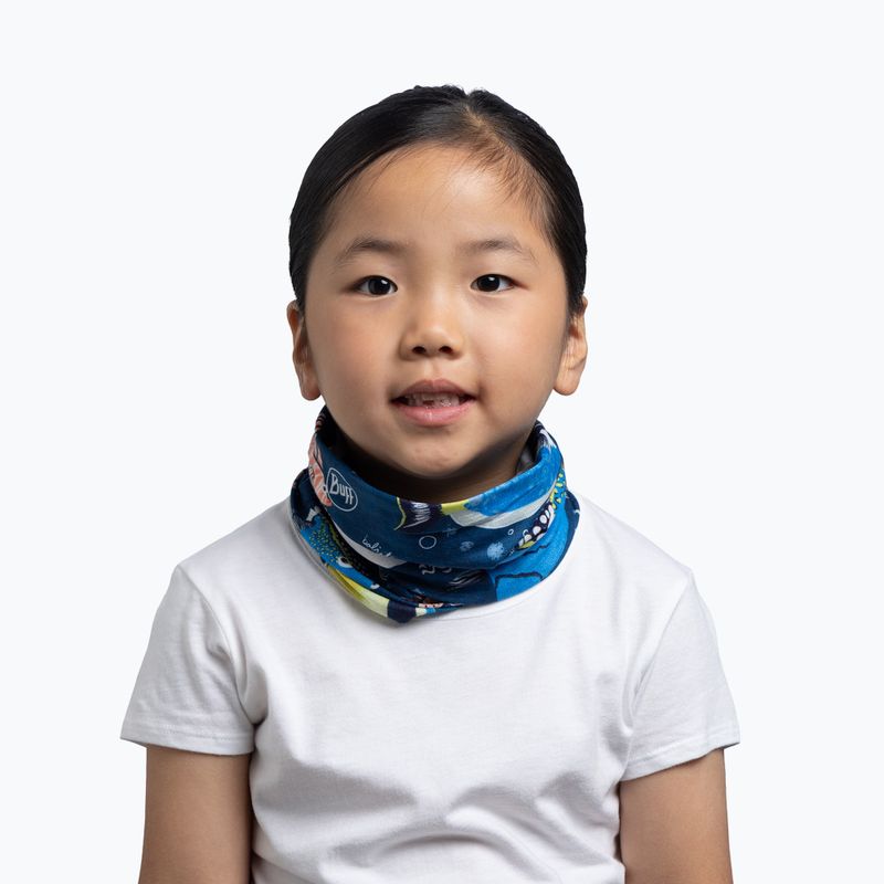 Chusta wielofunkcyjna dziecięca BUFF CoolNet UV huambi navy 3