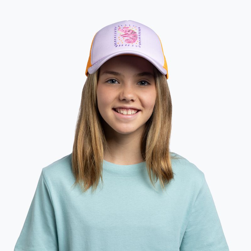 Czapka z daszkiem dziecięca BUFF Trucker kalita sheer lilac 3