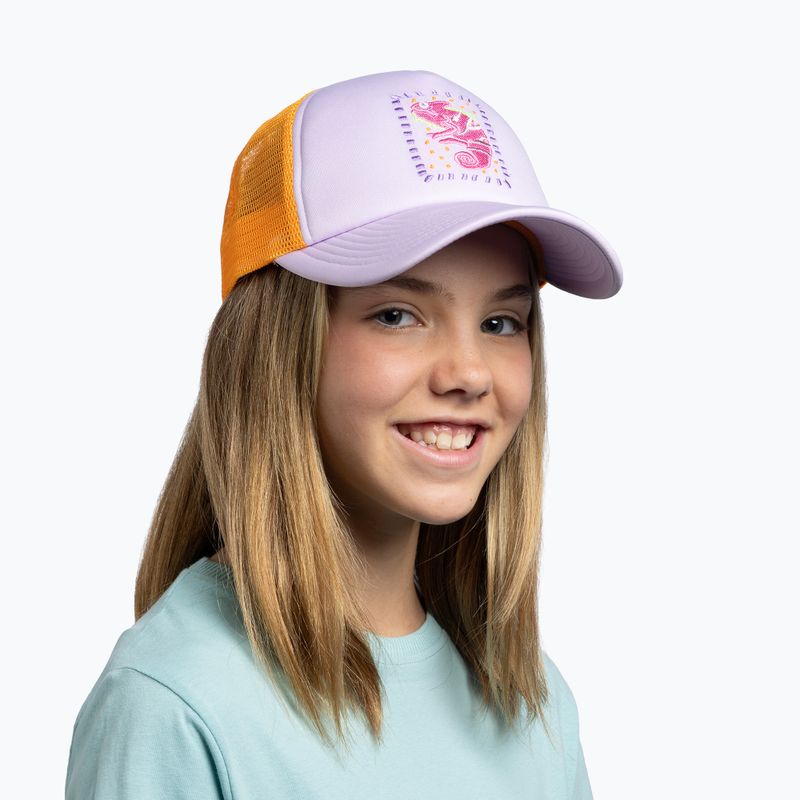 Czapka z daszkiem dziecięca BUFF Trucker kalita sheer lilac 4