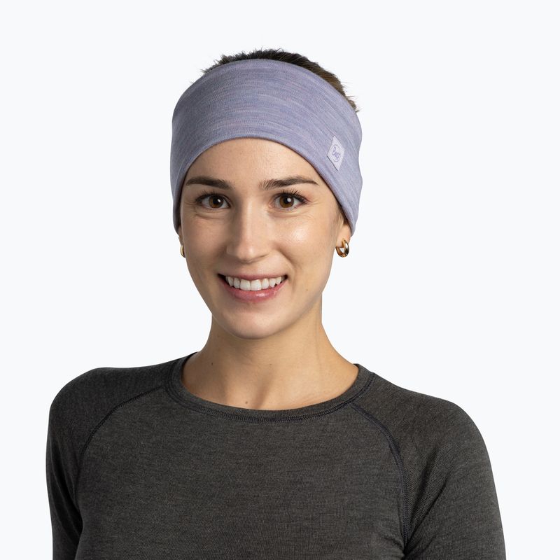 Opaska na głowę BUFF Merino Wide iris 2