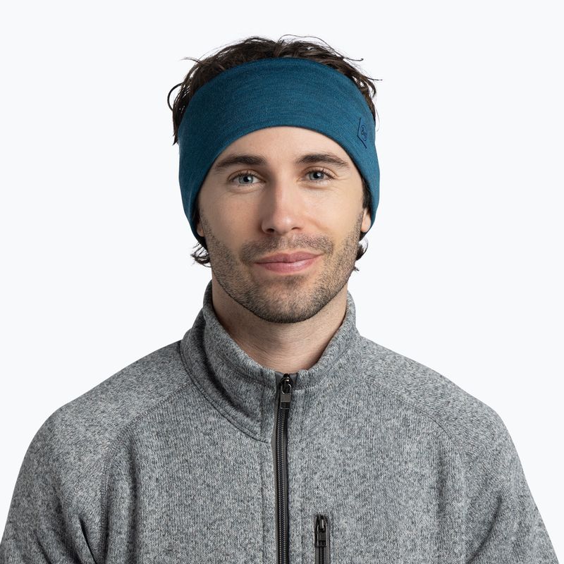 Opaska na głowę BUFF Merino Wide ocean 2