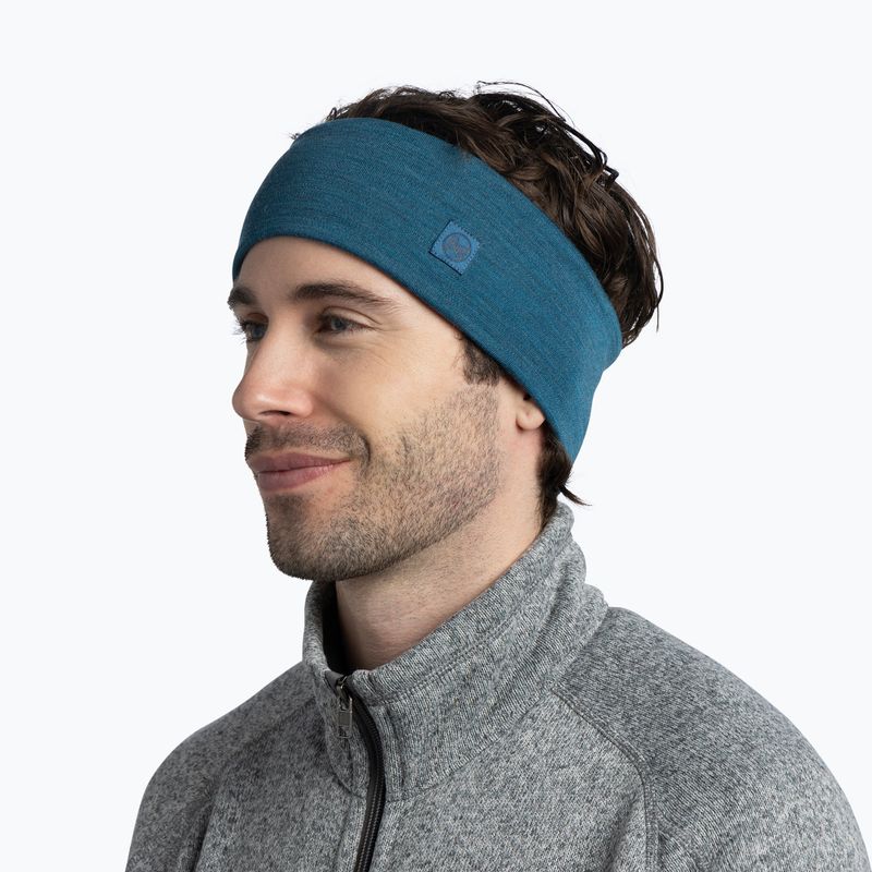 Opaska na głowę BUFF Merino Wide ocean 3