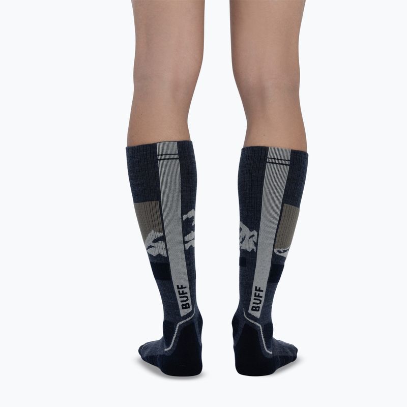 Skarpety BUFF Merino Heavyweight Over The Calf night blue 6
