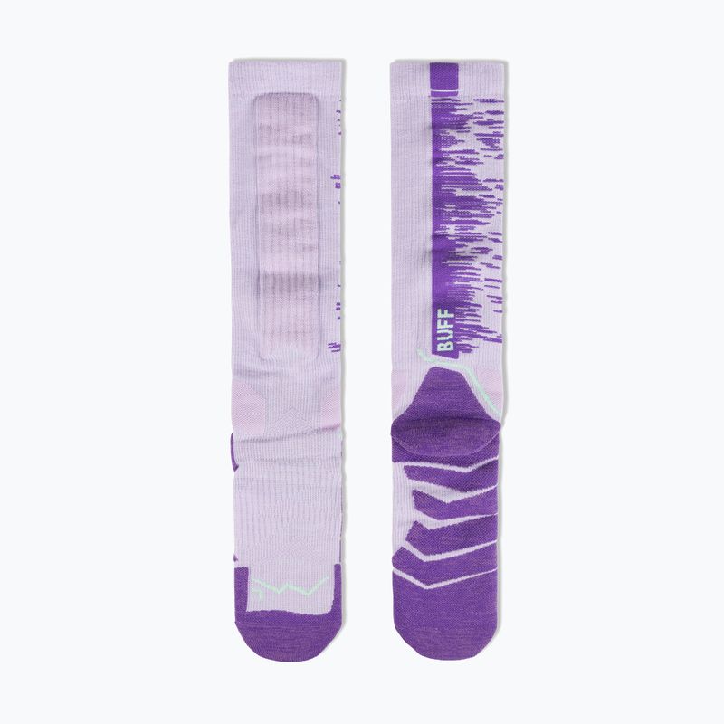 Skarpety BUFF Merino Heavyweight Over The Calf lilac ice 2