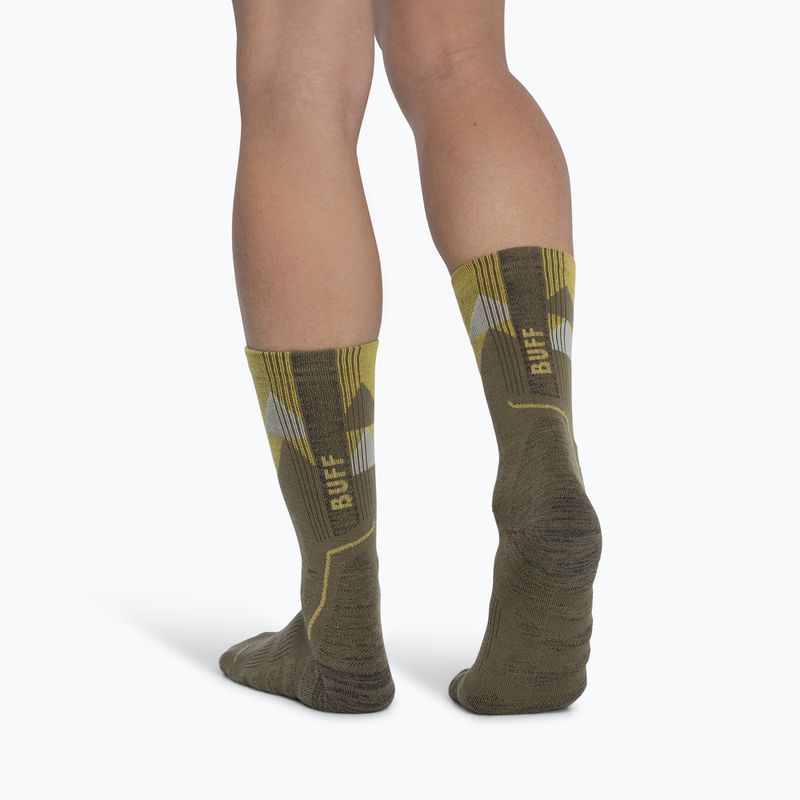 Skarpety BUFF Thermomet Crew olive green 4