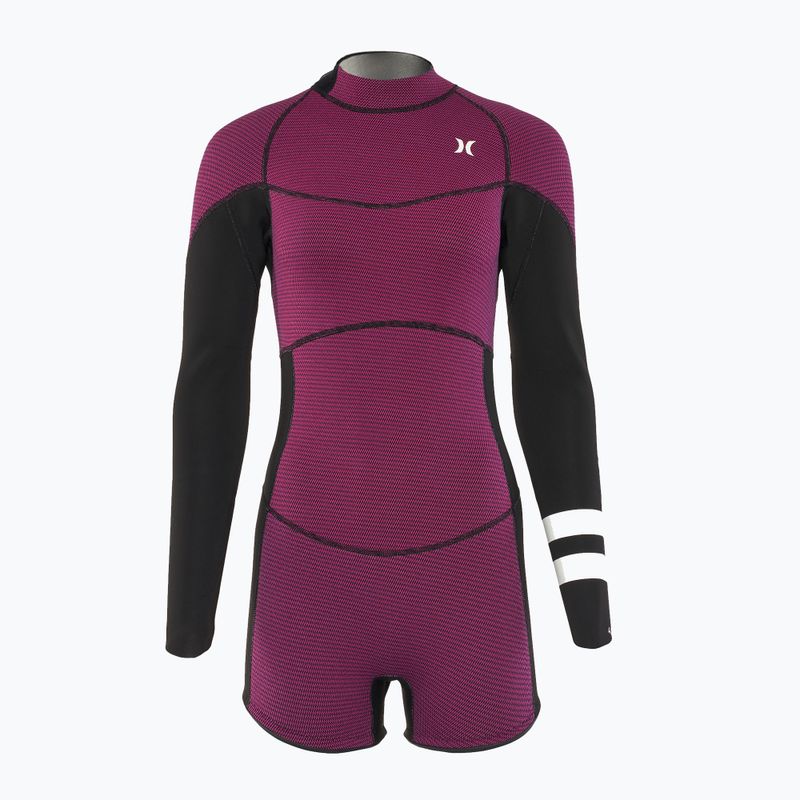 Pianka do pływania damska Hurley Advant Shorty Texture 2/2 mm Springsuit raspberry