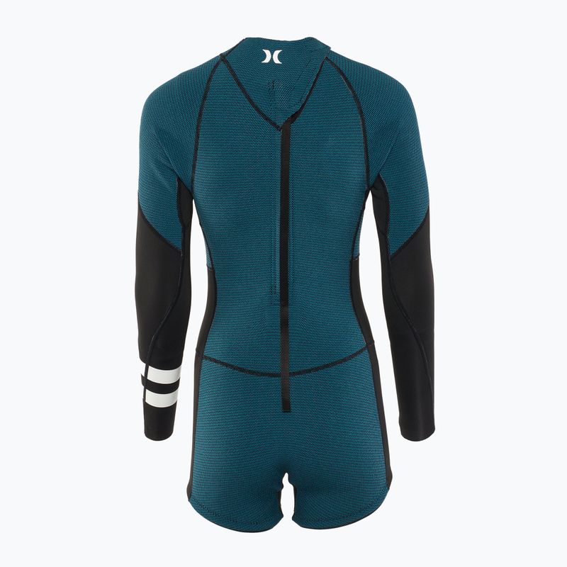 Pianka do pływania damska Hurley Advant Shorty Texture 2/2 mm Springsuit black/skyblue 2
