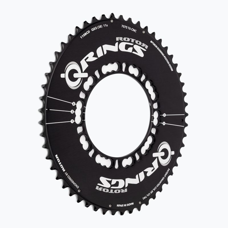 Zębatka Rotor Q Rings Outer Aero 110x5 53T czarny