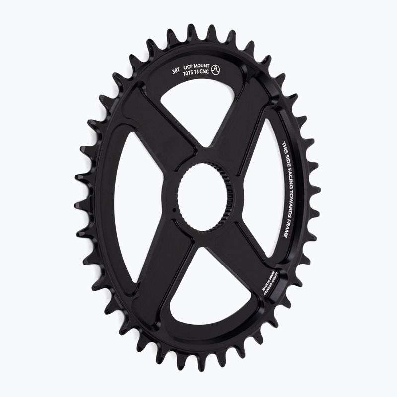 Zębatka Rotor Q Rings Dm Oval Chainring MTB 38T czarny 2