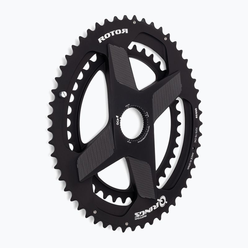 Zębatka Rotor Q Rings Dm Oval Chainring 50/34T czarny 2