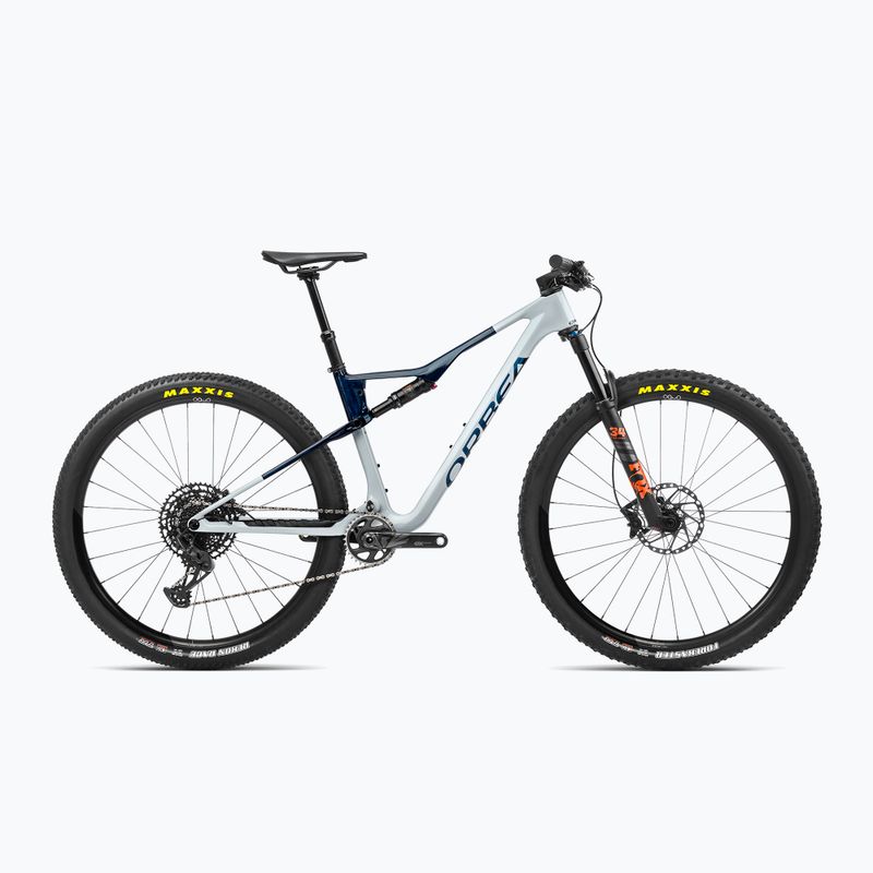 Rower górski Orbea Oiz M20 2023 halo silver/blue carbon view