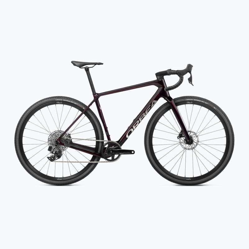 Rower gravelowy Orbea Terra M31e Team 1X 2024 wine red carbon view