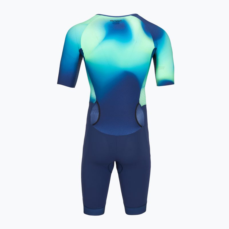 Kombinezon triathlonowy męski Orca Athlex Aero Race Suit green print 2