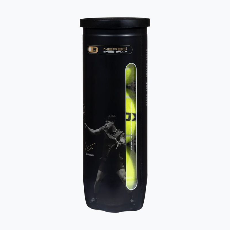 Piłki do padla NOX Nerbo Speed 3B 3 pack yellow 2