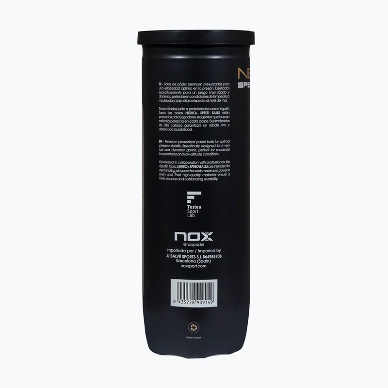 Piłki do padla NOX Nerbo Speed 3B 3 pack yellow 4