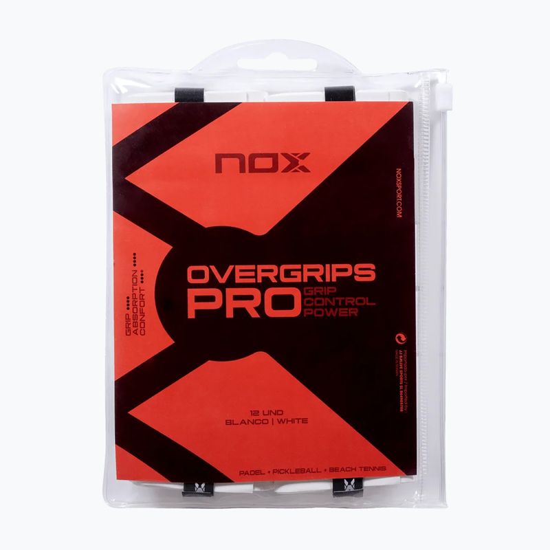 Owijki do rakiet tenisowych NOX Pro Overgrip 12 pack white 2