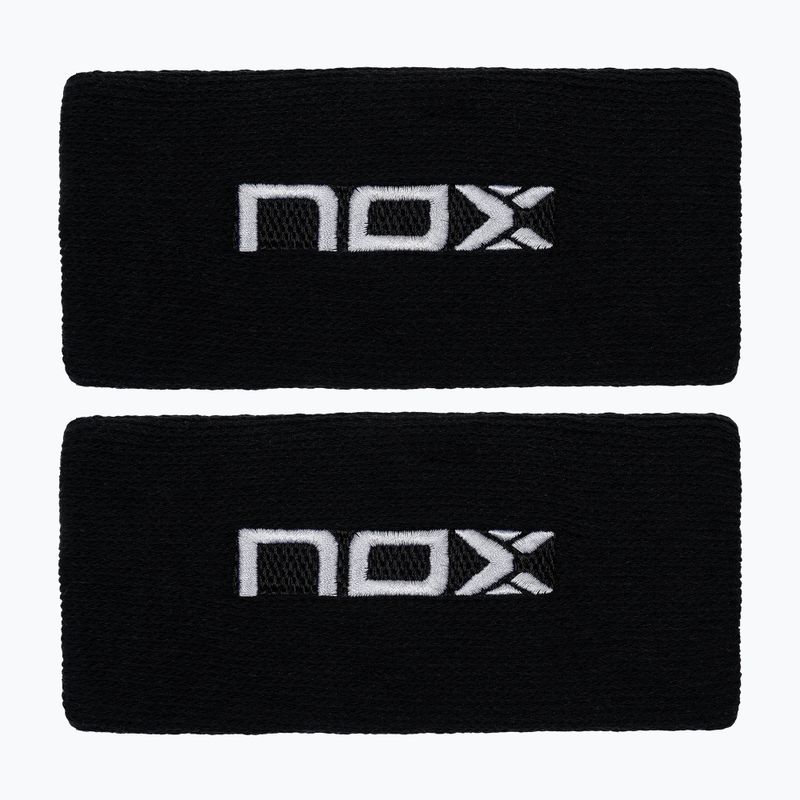 Frotki na nadgarstek NOX Wristband with Logo 2 szt. black/white
