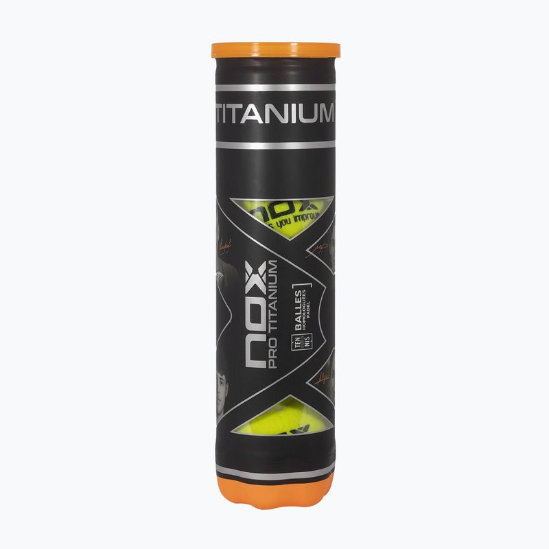 Piłki do padla NOX Pro Titanium 4 szt. yellow 2
