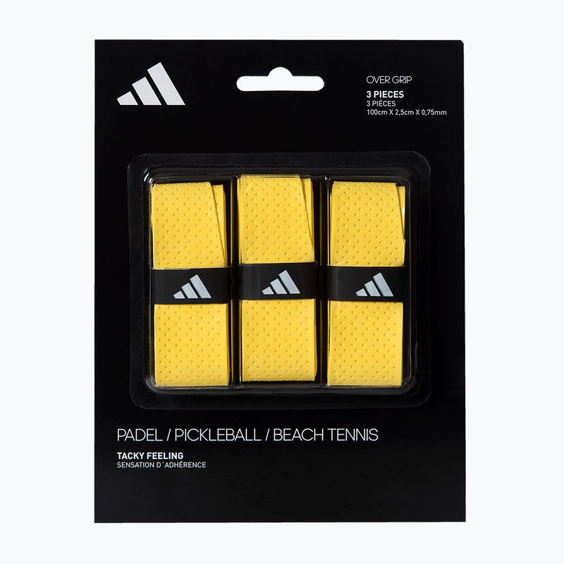 Owijki do rakiet do padla adidas Padel Overgrip Set 3 szt. yellow 3