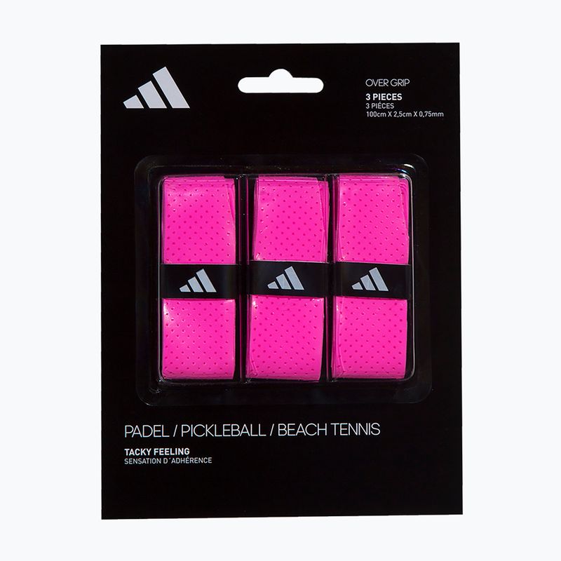Owijki do rakiet do padla adidas Padel Overgrip Set 3 szt. pink 4