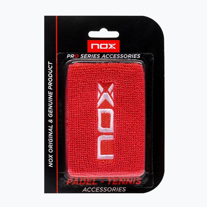 Frotki na nadgarstek NOX Wristband with Logo 2 szt. white/blue