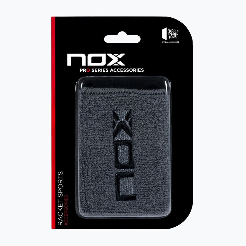 Frotki na nadgarstek NOX Wristband with Logo 2 szt. grey/black