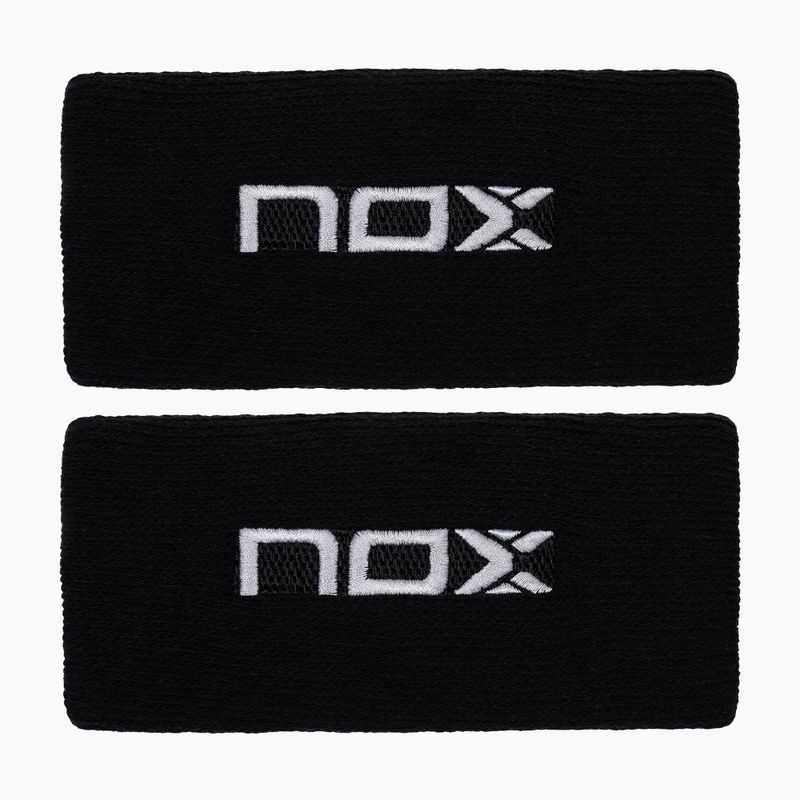 Frotki na nadgarstek NOX Wristband with Logo 2 szt. black/white